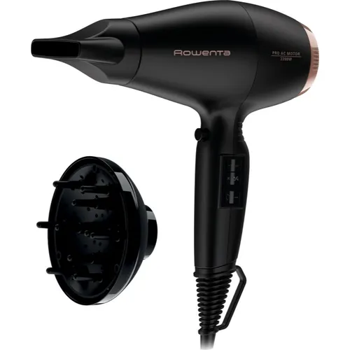 Rowenta Compact Pro Haartrockner CV6930 - Profi Haartrockner mit 2200W AC-Motor, ultrakompakt für Reisen, 4 Temperatureinstellungen und Kaltluftstoß für optimale Frisurenfixierung.