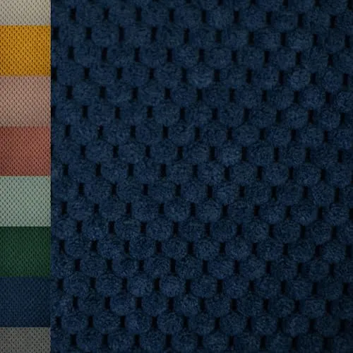 MAGAM-Stoffe Barcelona weicher Deko Polster Taschen Cord Samt Meterware ab 50cm (07. Dunkelblau)