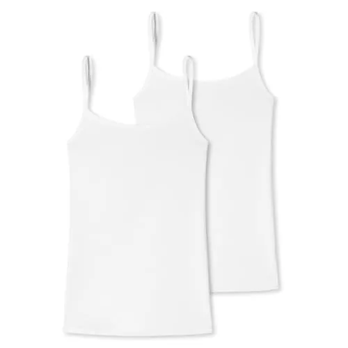 Uncover by Schiesser - Cotton - Spaghetti Top - 2er Pack (XXL Weiß)