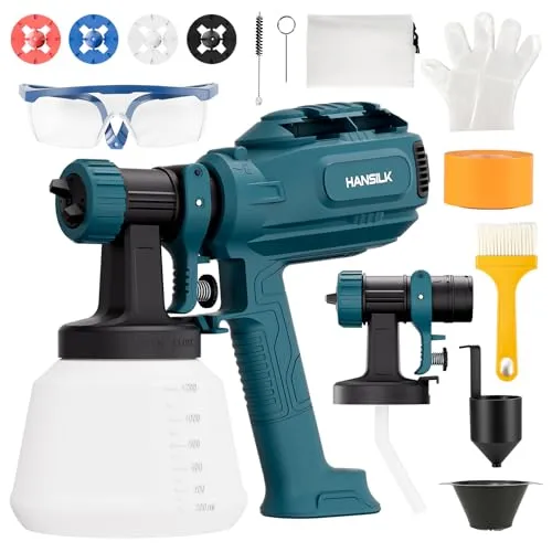 HANSILK Farbsprühsystem 800W – Elektrische Spritzpistole für präzises Sprühen