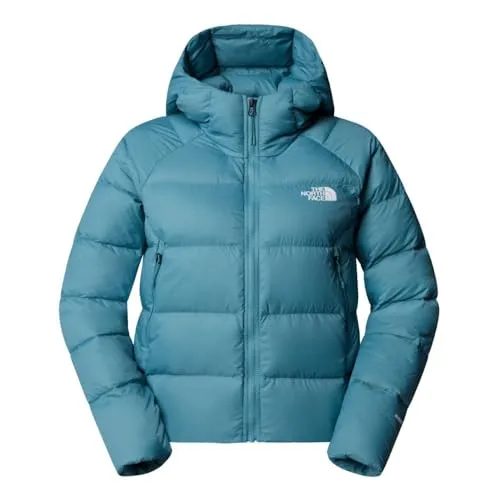 The North Face Womens Hyalite Down Hoodie - Algae Blue, Größe L - Funktionsjacke für Damen mit 550er-Fillpower Gänsedaunen, wasserabweisend und atmungsaktiv. Ideal für Wanderungen und urbanen Style.