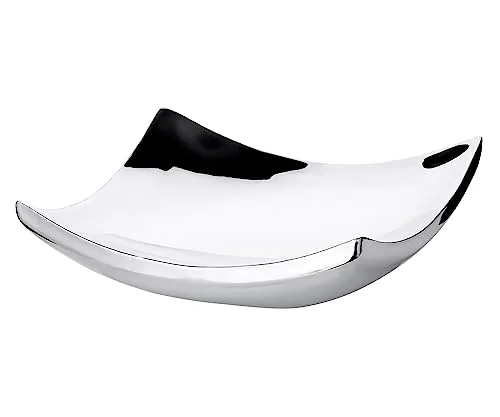 EDZARD Schale Dallas - Elegante Dekoschale aus Edelstahl - Dekoschalen aus hochglanzpoliertem Edelstahl, ideal als Obstschale oder stilvolle Tischdeko für moderne Wohnräume.