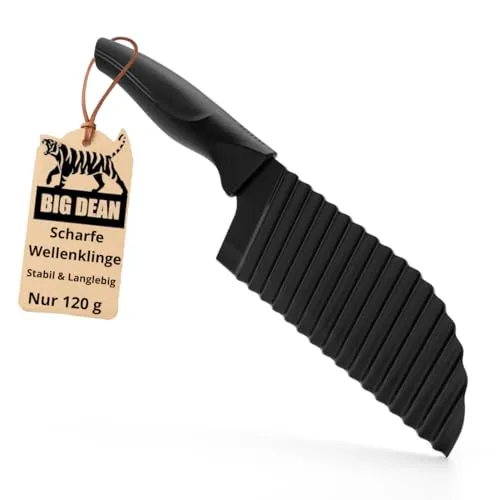 BigDean Wellenschneider Riffelmesser aus Edelstahl