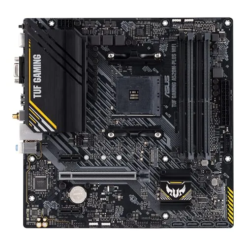 ASUS TUF GAMING A620M-PLUS WIFI Mainboard - micro-ATX für AMD Ryzen 7000, DDR5, PCIe 4.0, Wi-Fi 6 und optimiertes Overclocking für maximale Leistung