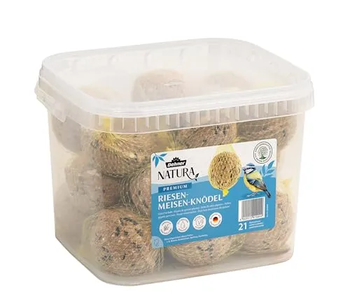 Dehner Natura Premium Riesen Meisenknödel mit Netz - ganzjähriges, protein- und energiereiches Wildvogelfutter, hochwertige Zutaten für gesunde Wildvögel