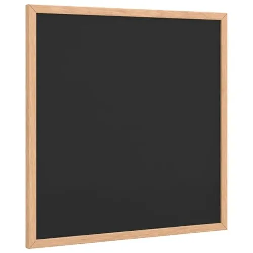 vidaXL Kreidetafel mit massivem Kiefernholzrahmen Schwarz 40x40 cm, Tafel, Kreidetafel für Wand, Schreibtafel für Büro, Küchentafel