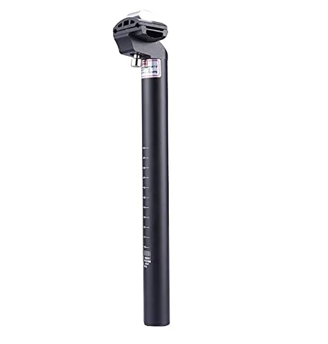 Fahrrad Sattelstütze 25,4 x 300 mm | MTB Sattelrohr [ungefedert] aus Aluminiumlegierung | Rennrad Sattelstange [Farbe - schwarzmatt] | einstellbarer Sattelwinkel | geeignet für die meisten Fahrräder