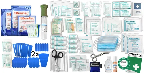 WM-Teamsport Erste-Hilfe-Set SET GASTRO DIN/EN 13169 PLUS - Umfassendes Erste-Hilfe-Set für Gastronomie und Hotel, inklusive innovativer Beatmungshilfe und Hygienegel. Ideal für schnelle Notfallversorgung und gesetzliche Anforderungen.