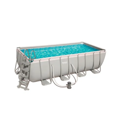 Bestway Power Steel Pool Set 4,88 x 2,44 x 1,22 m Schwimmbecken Gartenpool