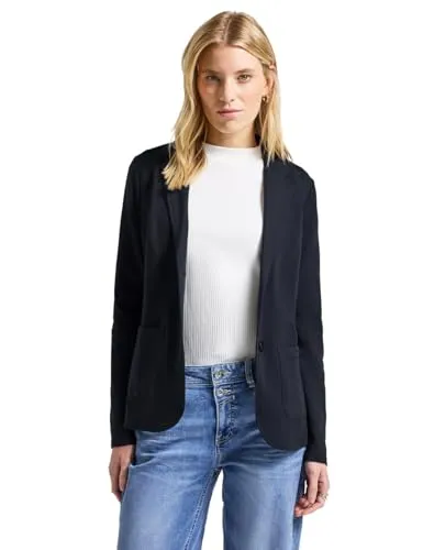 Street One Damen 2116815 Basic Blazer, deep Blue, Größe 34 von Street One
