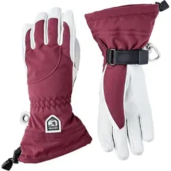 Hestra ARMY LEATHER HELI Female - Skihandschuhe Damen 5-Finger - bordeauxrot (59...
