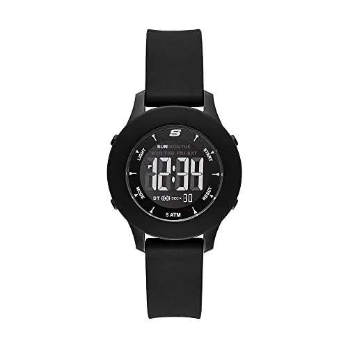 Skechers Damenuhren Rosencrans - Digitale Armbanduhr - Armbanduhren für Damen mit 37 mm Gehäuse aus robustem Polycarbonat, wasserdicht bis 50 m, ideal für den aktiven Lifestyle.