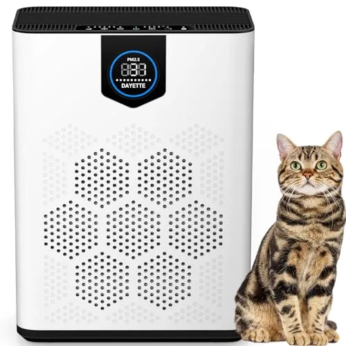 Luftreiniger für Allergiker mit 2 × H14 HEPA Filtern - Luftreiniger für große Räume bis 120 m², mit 6-stufigem Filtersystem und Turbo-Modus für maximale Luftzirkulation. Ideal gegen Pollen, Tierhaare und Gerüche – für frische, saubere Luft!