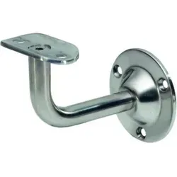 KWS Handlaufstütze 4525 mit flacher Auflage Stahl,silberf. Einbrennl.