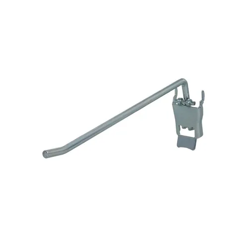 GERSO Wandhaken Einzelhaken mit Klappverschluss, 400 mm, 50 Stück - Ideal für die vielseitige Warenpräsentation, geeignet für Regalsysteme mit verschiedenen Lochwandstärken. Praktischer Klappverschluss für einfache Handhabung.