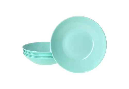 MamboCat Suppenteller MamboCat 6x Mint Suppenteller 420ml Ø 20,3 cm Glas Teller tief Salat