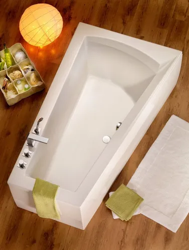 OTTOFOND Badewanne 2-tlg. asymmetrisch - Moderne, asymmetrische Badewanne in Weiß, ideal für entspannende Momente. Mit umfassendem Zubehör und geprüftem Sanitäracryl für langlebige Qualität. Maße: 170x100x64 cm, Füllmenge 300 l.
