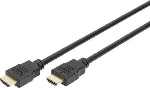 Digitus HDMI Anschlusskabel HDMI-A Stecker, HDMI-A Stecker 1.00m Schwarz AK-330107-010-S 4K UHD, Audio Return Channel, vergoldete
