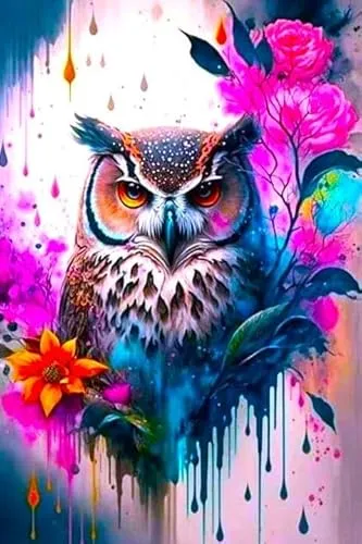 Diamond Painting Große Eulenkunst - Bausätze für Diamantmalerei, kreative Eulenkunst für entspannende Stunden und beeindruckende Wanddekoration.