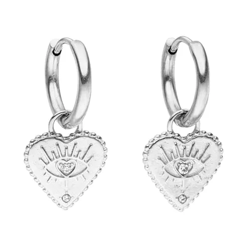 Purelei Paar Creolen Bright Heart in silber von PURELEI