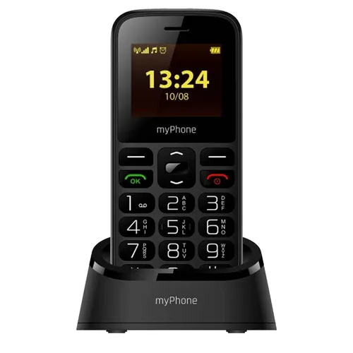 myPhone Halo A+, Langzeitakku mit Ladestation – Schwarz