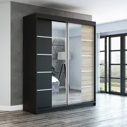 Schwebetürenschrank ERA 180 cm mit Spiegel - Schwebetürenschrank in modernem Design, 2-türig mit hochwertigem Aluminium-Schiebetürsystem, bietet viel Stauraum und ist ideal für Ihr Schlafzimmer.