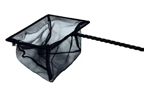 Aquarium Fangnetz Größe 10cm Kescher Fischnetz schwarz Aquariumnetz Fischkescher Köcher Netz Fein Fische Casher