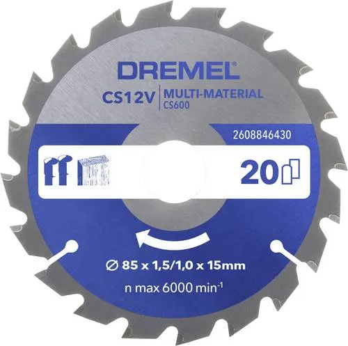 Dremel Multi Material Kreissägeblatt 85mm CS600 2608846430 Kreissägeblatt 1St.