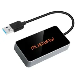 MUSWAY BTA2 Bluetooth Dongle für Audio Streaming - Bluetooth Dongle für kabelloses Streaming und APP-Steuerung; ideal für Musway Verstärker M6, D8v2, DSP68Pro; mit 2 integrierten Bluetooth-Modulen und beleuchtetem Logo.