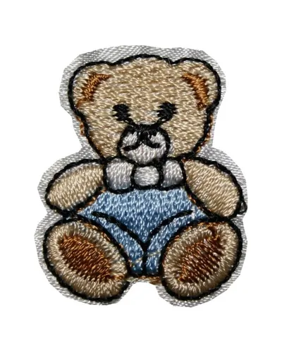 Aufnäher Bügelbild Aufbügler Bär 27x35 mm braun (1089)