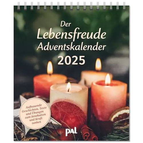 Lebensfreude-Adventskalender 2025 - Tischkalender für die Adventszeit mit inspirierenden Geschichten, Lebensweisheiten und QR-Codes für Videos. Ideal für Erwachsene, die sich im Weihnachtsstress eine Auszeit gönnen möchten.