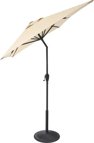 Primaster Sonnenschirm Florenz beige 140 x 210 cm - Eleganter Sonnenschirm in Beige, ideal für den Garten oder die Terrasse. Mit einer Größe von 140 x 210 cm bietet er optimalen Schatten und ist einfach zu bedienen.