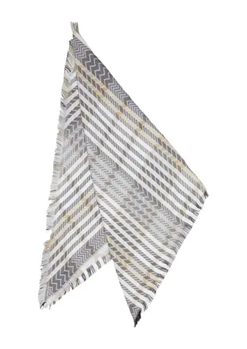 s.Oliver Dreiecksschal mit Karomuster in Sandstein - Stylischer gewebter Dreiecksschal aus 100% Polyester, ideal für jeden Look. Der Schal bietet vielseitige Tragemöglichkeiten und bringt Farbe in Ihre Garderobe.