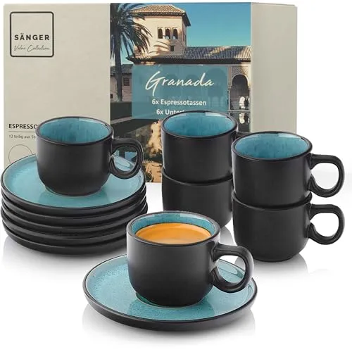 SÄNGER Granada Espressotassen Set 12 tlg in blau von Sänger
