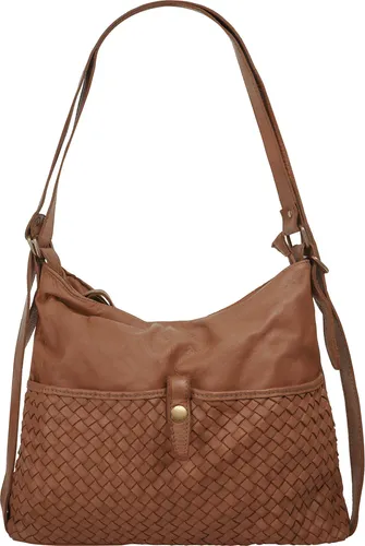 Samantha Look Shopper Echt Leder Damen | Vintage Umhängetasche Made in Italy - Damen-Shopper aus hochwertigem Echtleder mit charmanter Vintage-Optik. Multifunktional als 2-in-1 Tasche, ideal für Ausflüge und den Alltag. Geräumiges A4-Hauptfach und praktische Fächer für optimale Organisation.