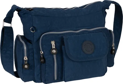 Damentasche Umhängetasche Handtasche Schultertasche Taupe Blau