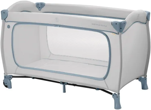 Hauck Baby-Reisebett Sleep N Play Go Plus - Reisebett in Dusty Blue, ideal für Reisen und Übernachtungen, ab Geburt geeignet für einen sicheren Schlafplatz unterwegs.