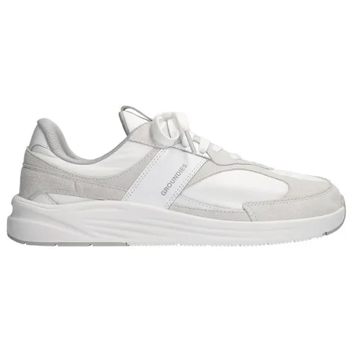 Groundies Minimal-Sneaker Starlite 2.0 – Retro Sneaker für Herren in Weiß/Grau, Größe 44 (11) - Trendiger Chunky Sneaker im 2000er Look mit Zero Drop Sohle. Ideal für entspannte Freizeit und coole Streetwear-Looks. Genießen Sie natürlichen Komfort und Flexibilität bei jedem Schritt.
