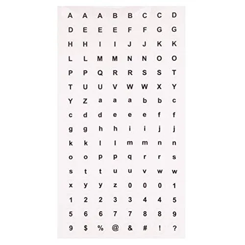 Baker Ross Transparente Aufkleber „Buchstaben und Zahlen“ (1000 Stück) – für Kinder zum Basteln und Gestalten