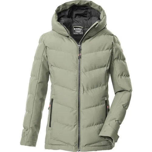 killtec KOW 220 Grls Quilted Jacket sage (00734) 176 - Outdoor Freizeitjacke für Kinder, mit 10.000 mm Wassersäule, wind- und wasserabweisend, umweltfreundliche PFAS-freie Imprägnierung für optimalen Schutz bei jedem Wetter.