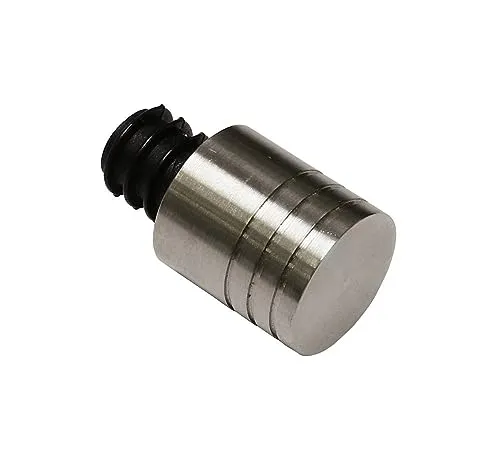 Gardinia Endstück für Gardinenstangen und Vorhangstangen mit Ø 12 mm, 1 Stück, New York Zylinder, Metall