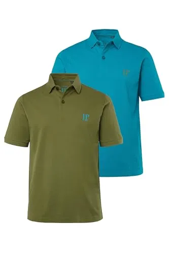 JP 1880 Herren große Größen Übergrößen Menswear L-8XL bis 7XL, Poloshirts, 2er-Pack, Piqué, Seitenschlitze, Regular Fit, Kaktus 3XL 704317433-3XL