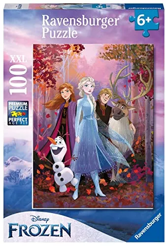 Ravensburger Puzzle 80535 - Die Eiskönigin ELSA und ihre Freunde, 100 Teile Kinderpuzzle für Frozen Fans ab 6 Jahren