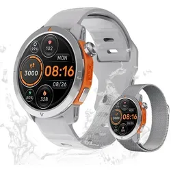 Valdus Herren Smartwatch mit Telefonfunktion – Stilvolle Sportuhr in Grau - Die Valdus Herren Smartwatch vereint modernes Design mit smarter Technologie. Mit Telefonfunktion, 3ATM Wasserschutz und 60 Trainingsmodi ist sie der perfekte Begleiter für aktive Männer im Alltag und Sport.