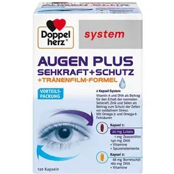 Doppelherz system Augen Plus Sehkraft + Schutz + Tränenfilm-Formel 120 St - Rezeptfrei, stärkt die Sehkraft und schützt die Augen