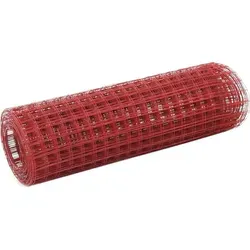 Maison Exclusive Drahtzaun Stahl mit PVC-Beschichtung 10x0,5 m Rot