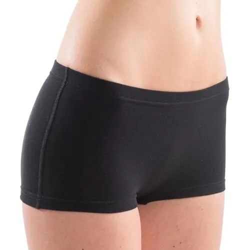 HERMKO 5700 Damen Panty aus anschmiegsamer Baumwolle/Elastan, Farbe:schwarz, Größe:32/34 (XS)
