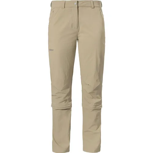 Schöffel Pants Engadin1 Zip Off braun (4705) 46 - Wanderhose mit Zip Off-Funktion für Damen, ideal für wechselnde Wetterbedingungen. S.Café Ice-Café Technologie sorgt für hohen Tragekomfort und schnelle Trocknung.