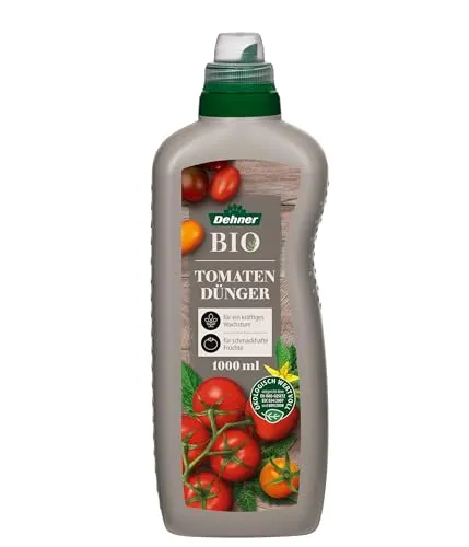 Dehner Bio Tomatendünger, hochwertiger Flüssigdünger, Dünger für Tomaten, organischer NK-Dünger, ökologisch wertvoll, 1 l, für ca. 150 l, bunt