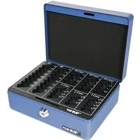 HMF 308-05 Geldkassette Münzzählbrett 20 x 16 x 9 cm Blau